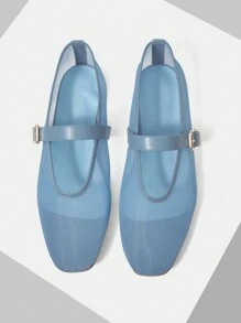 MOTF PREMIUM WOMEN'S LASER HOLLOW SQUARE TOE FLAT SLIP-ON SHOES