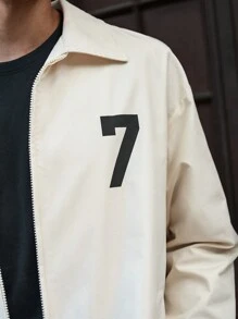 Manfinity VCAY Men's Woven Casual Long Sleeve Open Front Long Trench Coat, Loose &, For Fall Winter - Apricot - View 5