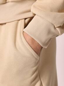 SUMWON Conjunto de chándal juvenil con sudadera y pantalón con estampado de coordenadas de la ciudad de Nueva York, estilo de vida urbano, ropa deportiva, ropa de calle para otoño, invierno y primavera