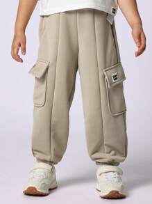 SUMWON Set de dans pentru copii, din două piese, din bumbac, cu tricou scurt și pantaloni cargo, pentru sală