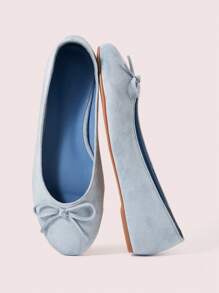 CUCCOO DOLLMOD 女士时尚圆头平底鞋，带蝴蝶结装饰