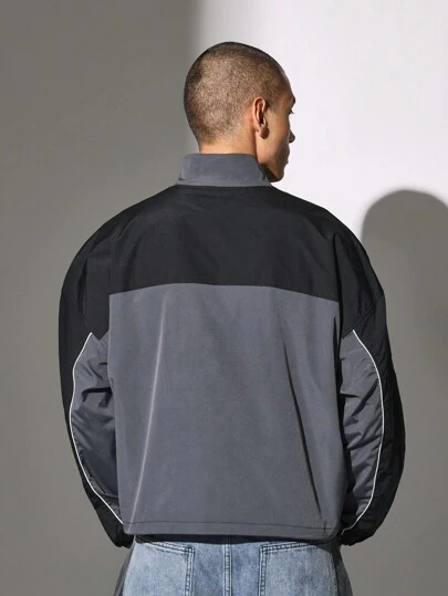 High Performance Sport Track Jacket With Contrast Panels Retro Athletic ...