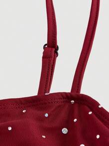 SHEIN MOD Front Gathered Black Tight Elegant Tank Top, Autumn Burgundy Top, Sexy Tank Top, Party Tank Top, Date Tank Top,Club Tops,Sequin Top,Birthday Women Outfits