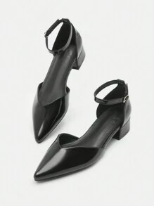 CUCCOO BIZCHIC New Pointy Toe Simple Commuting Stylish Women Shoes For Christmas Spring Shoes - Black - View 2