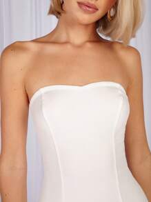 COSMINA 女士优雅派对情人节渐变粉白褶皱连衣裙，春夏