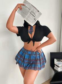 Fantasy Costume Set de 4 piezas de lencería de cosplay para tallas grandes - Multicolor - Ver 4
