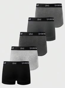 5 件装性感高弹力薄款平角内裤 - 彩色 - 查看 2