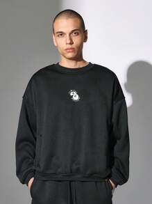 SUMWON SUMWON Hanorac Streetwear Imprimeu Grafic Pulover Design Urban Supradimensionat Casual Mânecă Lungă Iarnă Toamnă Modă Unisex Esențial Contemporan De Bază Guler Rotund