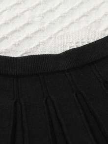 Young Girl Fashion Pleated Skirt + Sweater Outfit Set Winter Dress For Girls Sweaters Dress Girls Girls Winter Dresses Girls Sweater Dresses Girls Outfit Sets Dress Fall - Multicolor - View 4