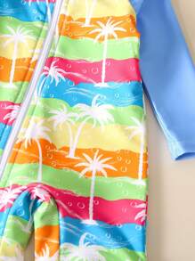 Baby Einteiler Badeanzug, Palmen-Muster Sommerstil