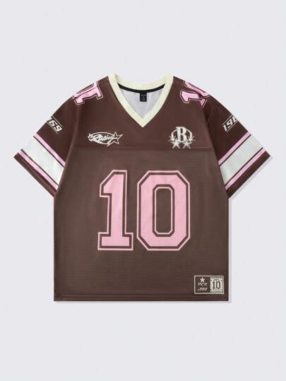 Prep Herren Sport Trikot Kurzarm T-Shirt, Sport T-Shirt mit Netzstoff Einsätzen, Sommer