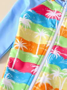 Baby Einteiler Badeanzug, Palmen-Muster Sommerstil