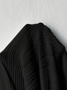 Elenzga Plus Size Crew Neck Bell Sleeve Textured Knit Cinched Waist A-Line Dress Maxi Women Outfit Fall Cloth For Women