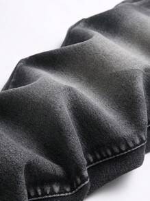 Manfinity Homme Jeans de mezclilla con botones delanteros y bolsillo, uso casual diario para hombres