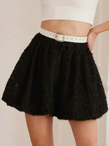 Chiquease Italian Romantic Style Elasticized Waist Chiffon Tassel Shorts - Black - View 5
