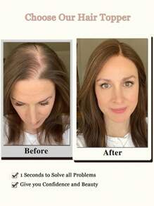 Hair Toppers for Women Real Human Hair Pieces for Women with Thinning Hair Topper for Adding Hair Volume - S10 - View 4