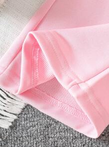 Elladie kids 2 件套年轻女孩休闲简约风格粉色蝴蝶结设计服装 - 粉色 - 查看 8