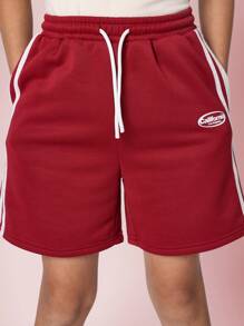 SUMWON California Sports Kids Two-Piece Set Summer Athletic Co-Ord Retro Style Casual T-Shirt Shorts Set Gym Track Practice Training Everyday Active Wear Essential Basic