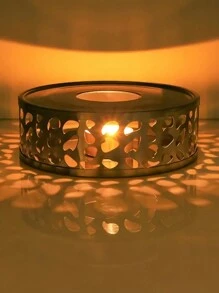 1pc Stainless Steel Teapot Warmer, Metal Teapot Heater With Tealight Holder Stainless Steel Candle Base Coffee Tea Warmer For Glass Teapot