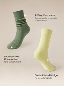GLOWMODE Just Relax Ribbed Tube Socks - Multicolor - View 3