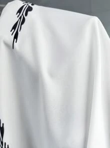 SHEIN Clasi 大码女式优雅编织花卉印花两件套，秋季