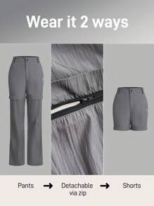 In My Nature Setelan Celana Dua Potong yang Dapat Dilepas untuk Wanita, Cocok untuk Aktivitas Luar Ruangan, Berkemah/Mendaki, Olahraga & Perjalanan Kota - MultiWarna - View 2