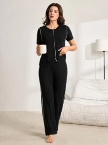 Pigiama donna a manica lunga in cotone lormar naif nai652687 Lormar Quattro Stag