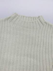 Chiquease Women's Solid Color Crew Neck Long Sleeve Slim Fit Elegant Sweater Dress, Autumn/Winter Fall Cloth For Women - White - View 7