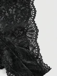 ROMWE Goth Calzón tipo bóxer de talla grande con adorno de encaje estilo gótico, paquete individual