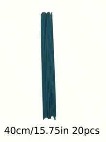 SHEIN 20 件 11.81/15.75 英寸绿色花茎棒 DIY 花卉材料 手工金属丝花茎配件