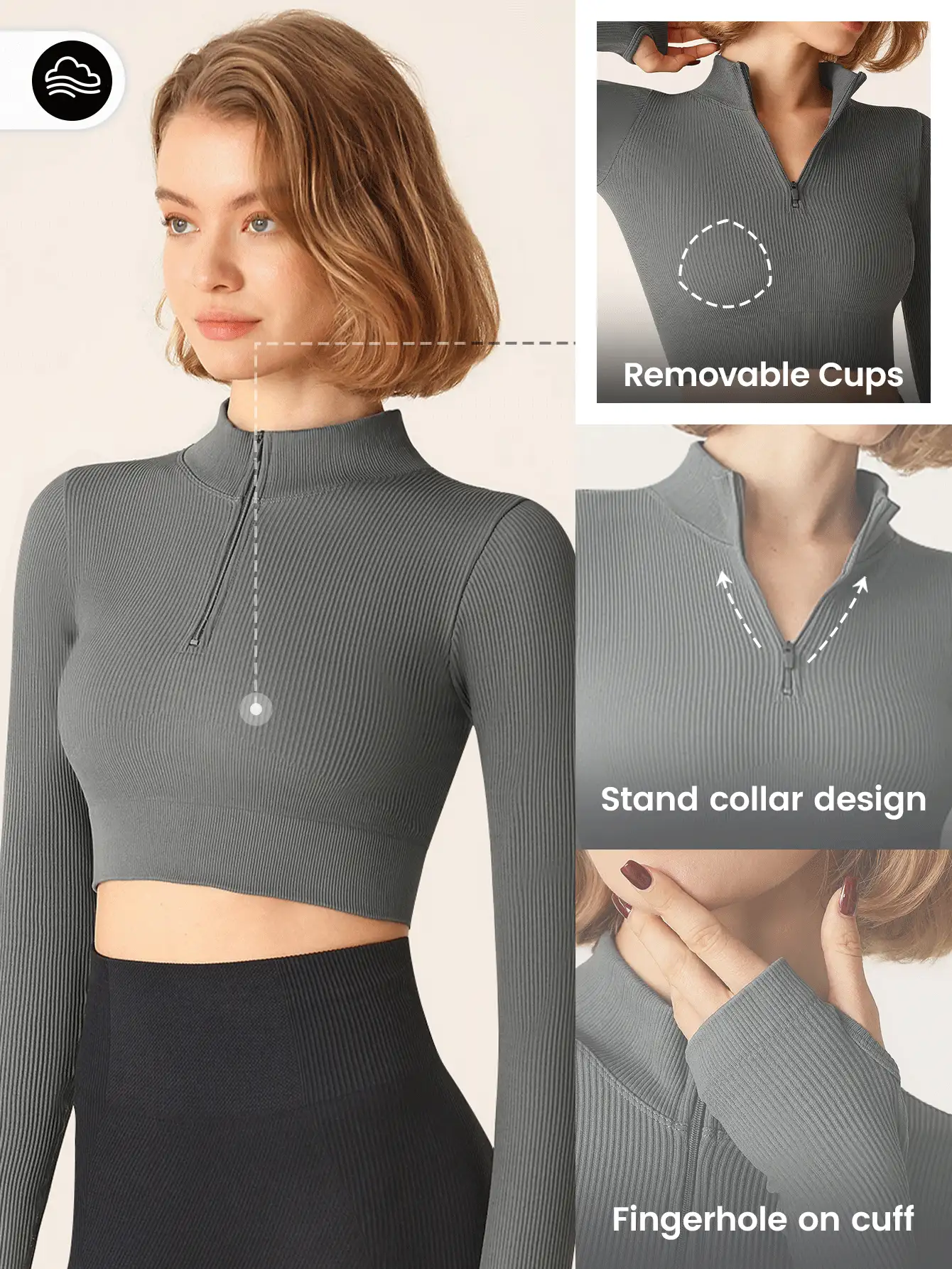 Lifespree 女士无缝高弹力瑜伽运动衫，简约时尚，适合日常休闲穿着