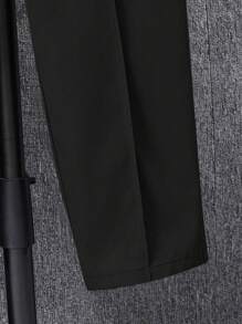 2 pièces/Set Veste de costume et pantalon pour garçon pré-ado, tenue de gentleman, style décontracté. Convient pour l'automne, le printemps et l'hiver. Adapté pour le jeu extérieur, l'école, les sorties et les loisirs. Excellent rapport qualité-prix - Noir - Voir 6