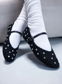 CUCCOO GRLICON Women's Y2K Style Flat Shoes, Suitable For Punk, Biker, Cool Girl, Halloween, Christmas, Party Outfits - Black - View 5