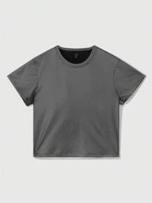 ROMWE MEN Street Life Herren Rundhals Kurzarm Slim Fit T-Shirt, lässiger Alltags Trage