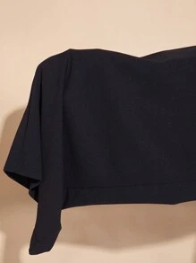 SHEIN BAE Traje de dos piezas de talla grande para mujer con chaleco negro con botones, con abertura lateral y pantalón de pierna ancha. Adecuado para citas, ocasiones formales, atuendos de viaje, Carnaval de Brasil, atuendos de Pascua, atuendos de festival rave, tops cortos, atuendos de San Valentín, conjuntos de San Valentín, conjuntos de mujeres para brunch, sexy, citas, fiestas, atuendos negros, conjuntos de verano para mujer, conjuntos de dos piezas de primavera/verano, atuendos de despedida de soltera, atuendos de oficina para mujer, atuendos de primavera para mujer