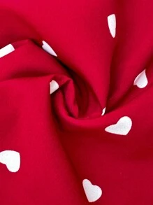 EMERY ROSE Blusa de manga larga con estampado de corazón para el Día de San Valentín de las mujeres