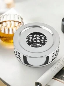 1pc Stainless Steel Teapot Warmer, Metal Teapot Heater With Tealight Holder Stainless Steel Candle Base Coffee Tea Warmer For Glass Teapot