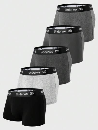 5pcs Sexy High Elasticity Thin Boxer Briefs