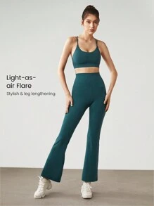 GLOWMODE 31" FeatherFit™ High-Rise Flared Leggings Pants Low Impact Yoga Daily