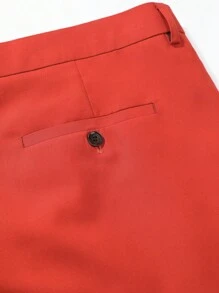 Manfinity Mode Completo da donna con camicia e pantaloni monocromatica con bottoni, stile minimalista, taglie comode