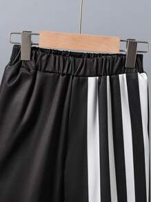 2 件套 幼儿男孩纯色拼布拉链长袖上衣和裤子 - 彩色 - 查看 4