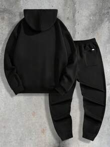 Manfinity VCAY Men's Casual Car Graphic Hooded Sweatshirt And Sweatpants Set