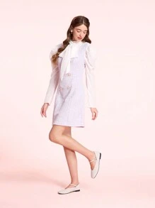 CUCCOO DOLLMOD 杏色圆头芭蕾平底鞋，一脚蹬舒适休闲便鞋，适合女士，适合圣诞节和新年假期氛围，秋冬季 - 杏色 - 查看 10