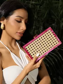 SHEIN SXY Borsette da donna, borse a tracolla, borse da sera, in intreccio di rattan, alla moda, elegante, semplice, personalizzato, versatile, classico, per spiaggia, vacanze, festività, estate, mare.