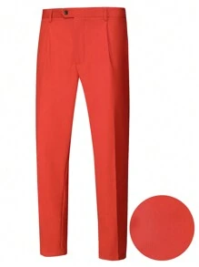 Manfinity Mode Completo da donna con camicia e pantaloni monocromatica con bottoni, stile minimalista, taglie comode