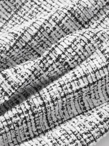 DAZY Women Elegant Plaid Round Neck Puff Sleeve Short Dress Prom Dress Fall,Winter