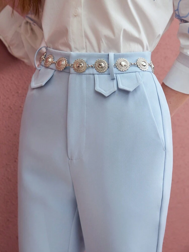 TAILORED FLARE LEG SUIT PANTS