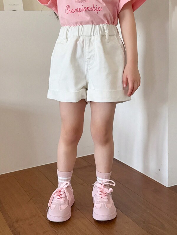 Dazy Kids 年轻女孩牛仔短裤，适合年轻女孩秋装