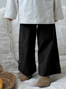 Dazy Kids 年轻女孩休闲宽松牛仔裤 - 黑色 - 查看 4