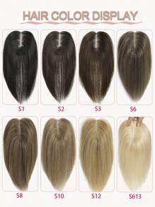 Straight Hair Toppers For Women Real Human Hair Upgraded Lace Base No Bangs Hair Pieces For Thinning Hair Topper For Daily Use - S3 - View 10